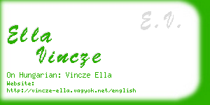 ella vincze business card